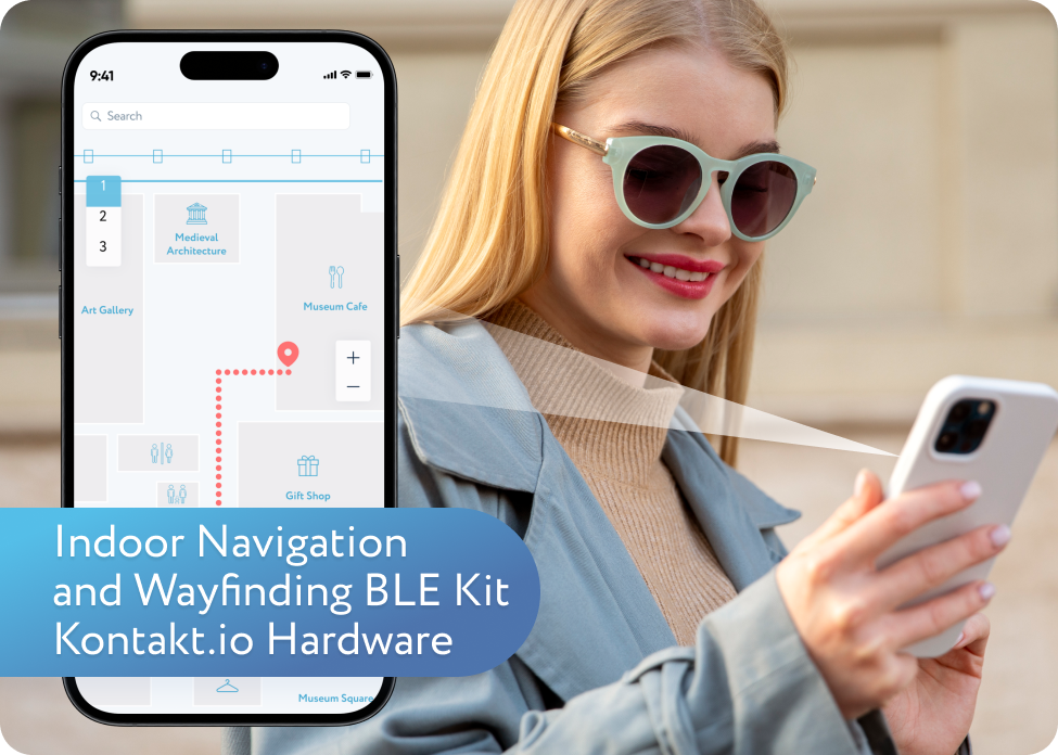 Indoor Navigation and Wayfinding BLE Kit - Kontakt.io Hardware